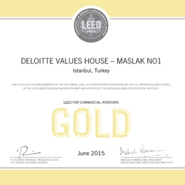 Deloitte Yeşil Binalar Konseyi’nden "LEED Gold Sertifikası"