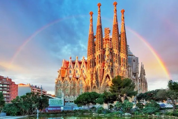 Barselona'daki La Sagrada Familia Bazilikası