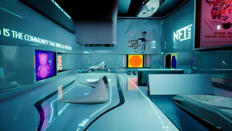 Zaha Hadid Architects'in sanal galerisi "NFTism."