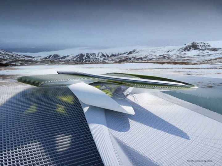 Çölün Kum Tepelerinde Fütüristik Mimari