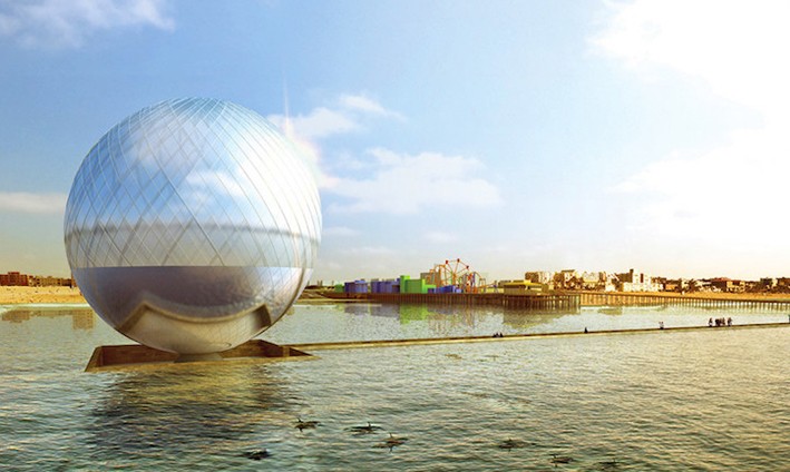 Santa Monica'da Enerji Üreten Bir Küre :The Clear Orb Santa Monica'da Enerji Üreten Bir Küre :The Clear Orb