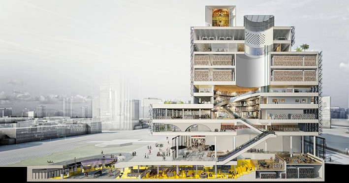 Birmingham Kütüphanesi Kesiti Birmingham Kütüphanesi Kesiti