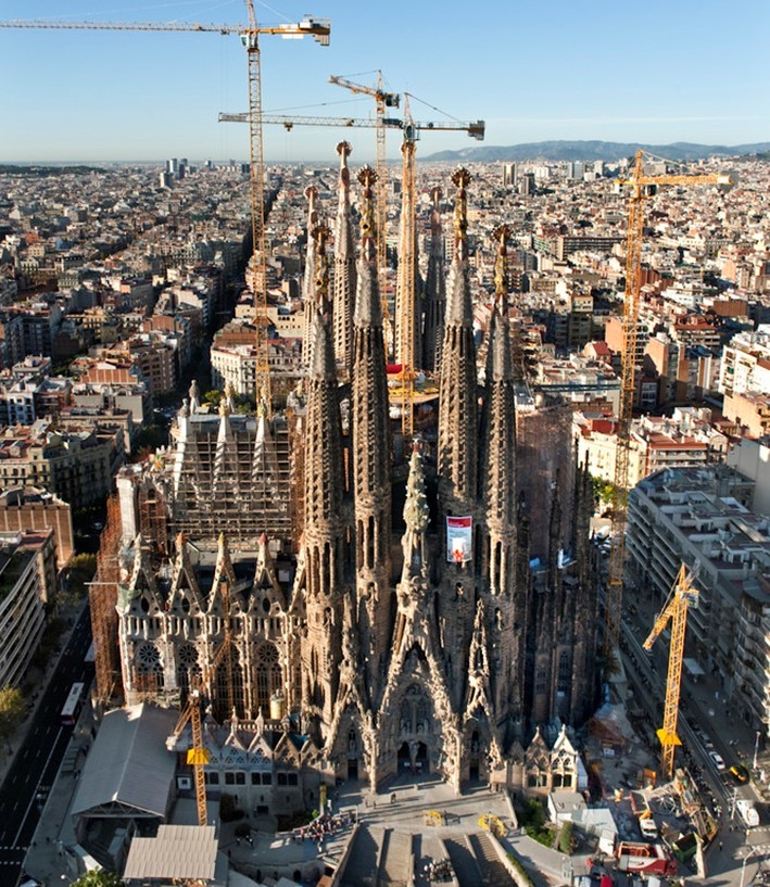 Barselona'daki La Sagrada Familia Bazilikası