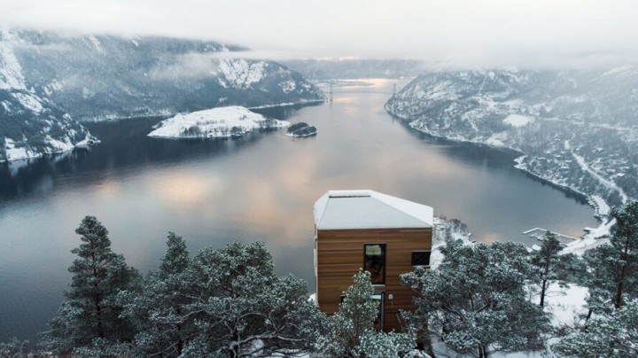 Uçurumun Kenarındaki Cesur Tasarımlı Sürdürülebilir Kabinler