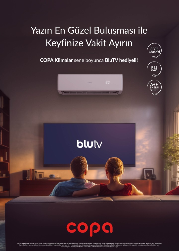 COPA Klima Alanlara Blu TV Aboneliği Hediye