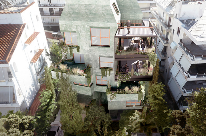 Yeşil Çimento Dış Cephe Konutu Kaplıyor